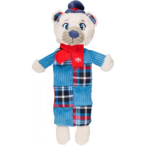 Flamingo Vianočný polárny medveď plyšový pískací pre psov 43cm