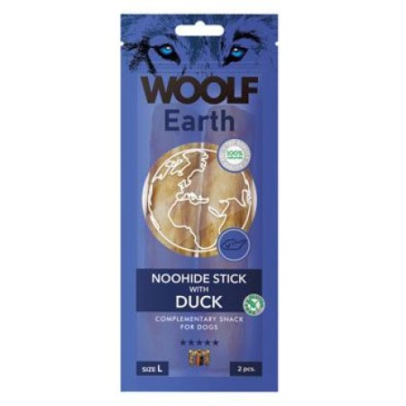 Woolf pochúťka Earth NOOHIDE L Sticks with Duck 85g