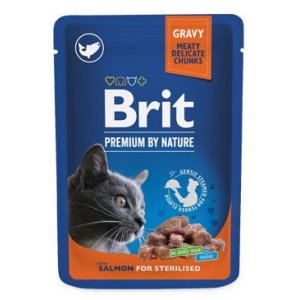 Brit Premium Cat vrecko Salmon for Sterilised 100g