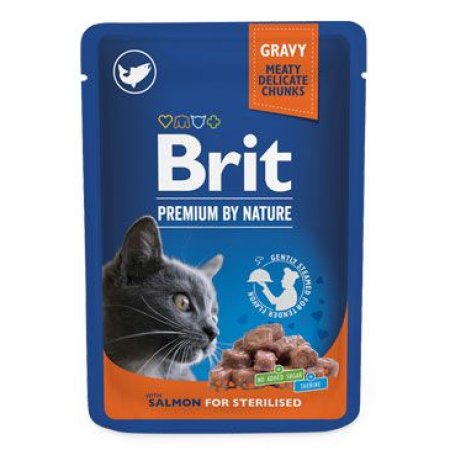 Brit Premium Cat vrecko Salmon for Sterilised 100g