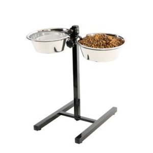 Miska nerez stojan nastaviteľný + 2 misky pes 2,75L
