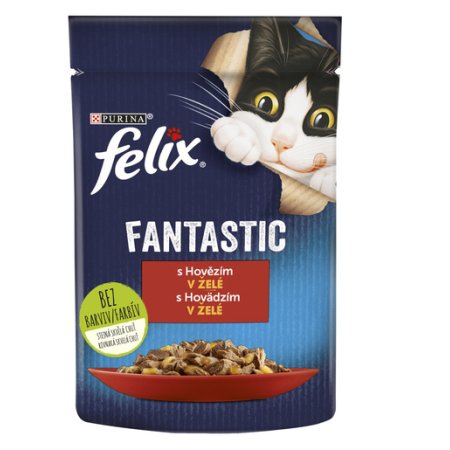 Felix Fantastic vrecko s hovädzím v želé 26 x 85 g