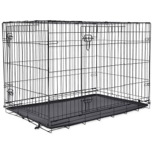 Klietka DOG FANTASY skladacia čierna XL - 2x dvere 106 x 69 x 77 cm