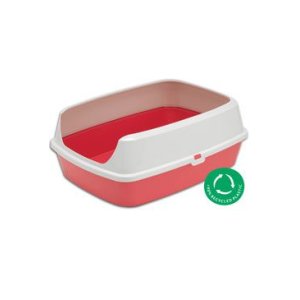 WC mačka MARYLOO 50 cm s vysokým okrajom, koralová