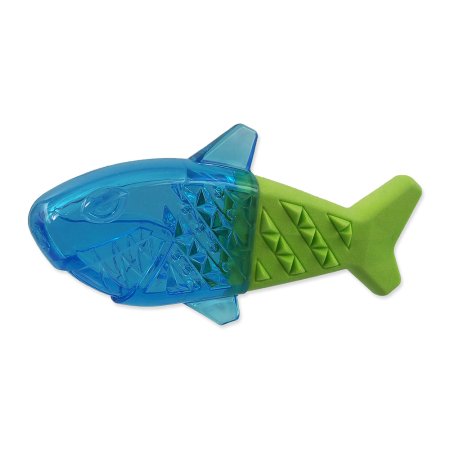 Hračka DOG FANTASY Žralok chladiaci zeleno-modrá 18x9x4cm