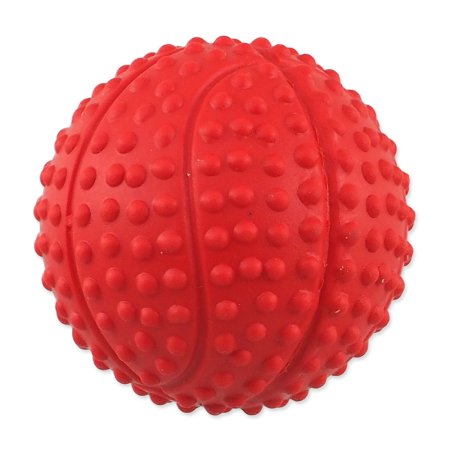 Loptička DOG FANTASY basketball s bodlinami pískací mix farieb 5,5cm