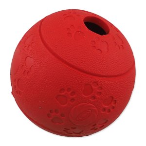 Loptička DOG FANTASY na maškrty červená 8cm