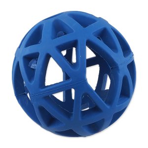 Loptička DOG FANTASY dierovaná modrá 9cm