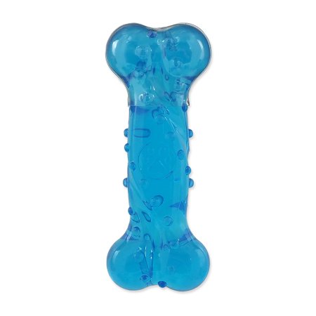 Hračka DOG FANTASY STRONG kosť s vôňou slaniny modrá 12,5 cm