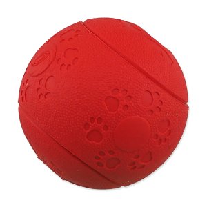 Loptička DOG FANTASY na maškrty červená 6cm