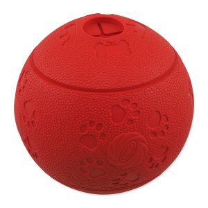 Loptička DOG FANTASY na maškrty červená 11cm