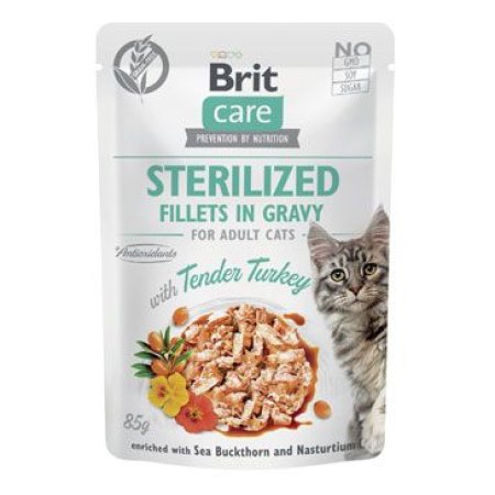 Brit Care Cat Filety v Gravy Steril. Tend.Turkey 85g