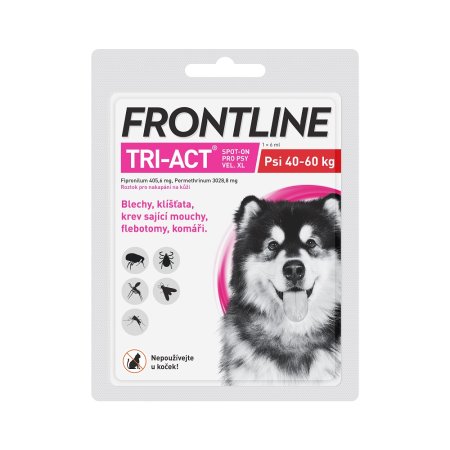 Frontline Tri-Act pre psov Spot-on XL (40-60 kg) 1 pip (EXPIRÁCIA 07/2023)