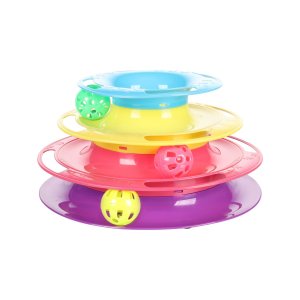 Flamingo Interaktivní hračka pre mačky Bager + loptičky 24x13cm