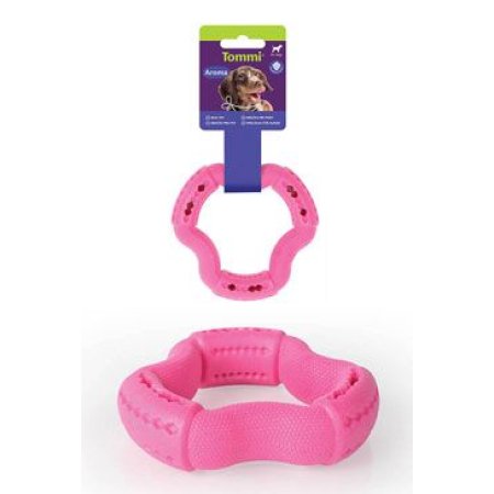 Hračka pes Aroma Triangle mlynček, ružový 12cm