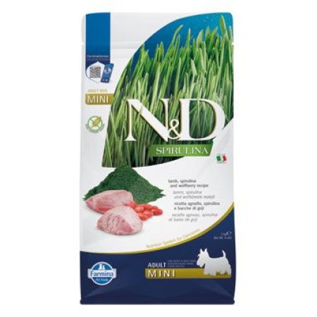 N&D Spirulina DOG Adult Mini Lamb & Wolfberry 2kg