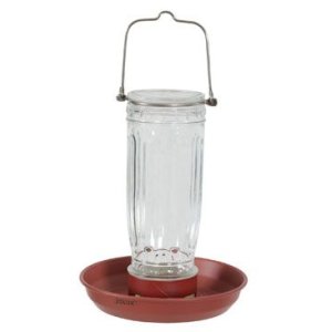 Zolux Kŕmidlo vonkajšie GLASS sklo červená