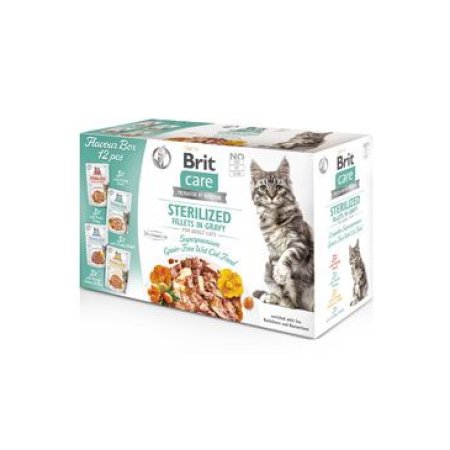 Brit Care Cat Filety v Gravy Steril. Flav.Box 12x85g