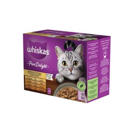 Whiskas vrecko Pure Delight hydinový výber v želé 12 x 85 g