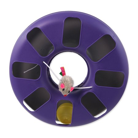 Hračka MAGIC CAT guľodráha kruh s myškou - fialovo-šedá