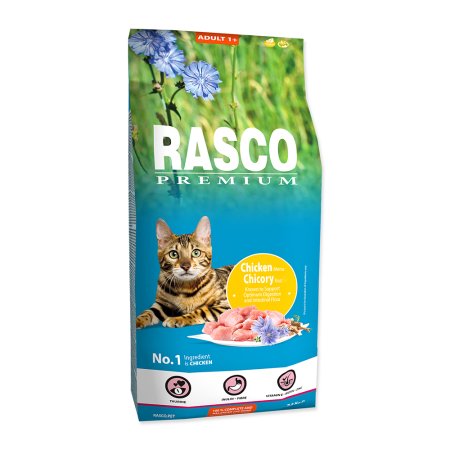 RASCO Premium Cat Kibbles Adult, Chicken, Chicori Root 7,5 kg