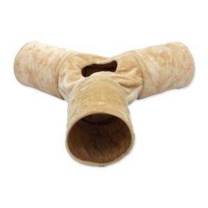 Tunel MAGIC CAT plyšový tvar Y šuštiaci béžový 80 x 80 x 25 cm