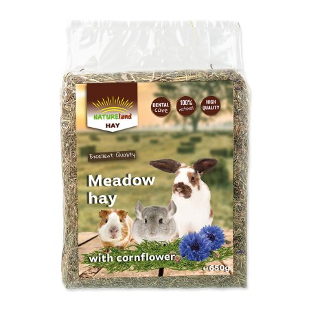 Seno NATURE LAND Meadow Hay s nevädzou 650 g