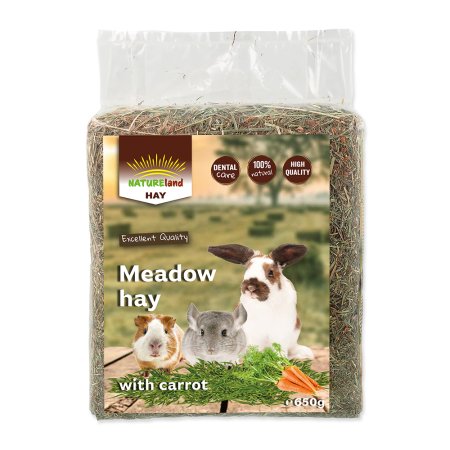 Seno NATURE LAND Meadow Hay s mrkvou 650 g