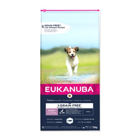 Eukanuba Puppy & Junior Small & Medium Grain Free Ocean Fish 12 kg