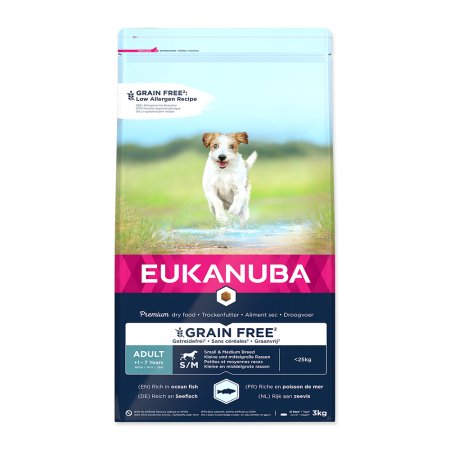 Eukanuba Adult Small & Medium Grain Free Ocean Fish 3 kg
