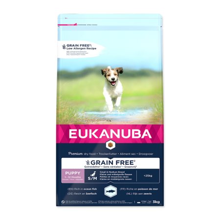 Eukanuba Puppy & Junior Small & Medium Grain Free Ocean Fish 3 kg