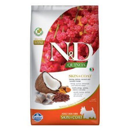 N&D Quinoa DOG Skin & Coat Herring & Coconut Mini 800g