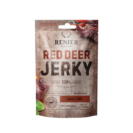RENJER Modern Nordic Red Deer (Jelenie) Jerky Chilli & Lime 25g