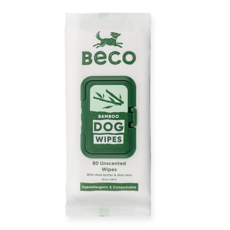 Beco Bamboo Čistiace obrúsky pre psov neparfumované 80ks