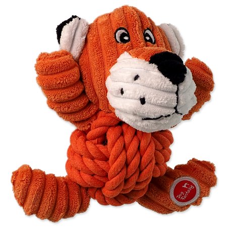 Hračka DOG FANTASY Safari tiger s uzlom pískací 18cm