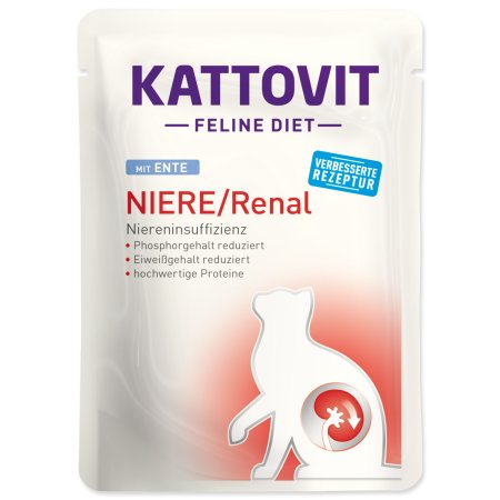 Kapsička KATTOVIT Feline Diet Kidney-diét/Renal duck 85g