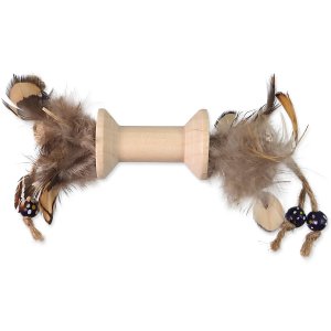 Hračka MAGIC CAT Wooden Toy špulka s pierkami mix 16cm