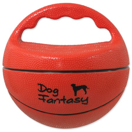 Hračka DOG FANTASY Ball lopta s rukoväťou pískacia 15cm