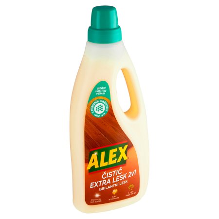 Alex čistič extra lesk 2v1 na drevo 750 ml