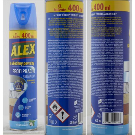 Alex na všetky povrchy proti prachu, aerosól 400 ml