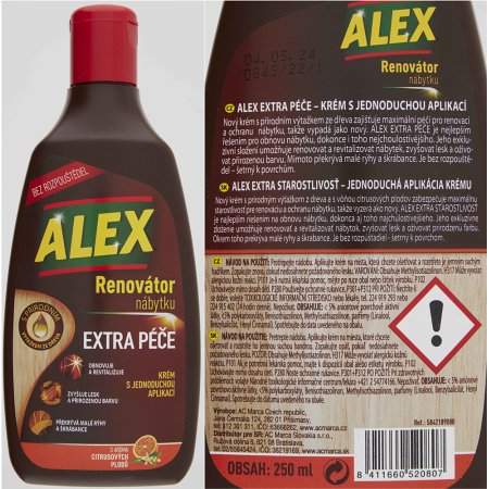 Alex renovátor nábytku extra starostlivosti, krém 250 ml
