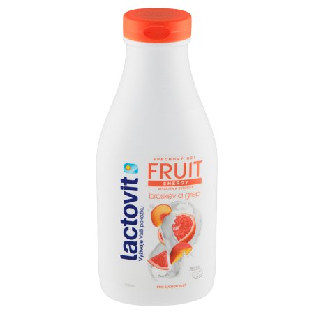 Lactovit Fruit energy sprchový gél broskyňa a grep 500 ml