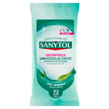 Sanytol dezinfekcia univerzálnej čistiacej utierky 36 ks