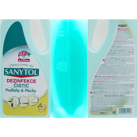 Sanytol dezinfekcia univerzálny čistič podlahy a plochy citrón 1 l