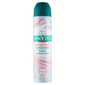 Sanytol dezinfekcia osviežovač vzduchu plôch a textílií kvetinová vôňa 300 ml