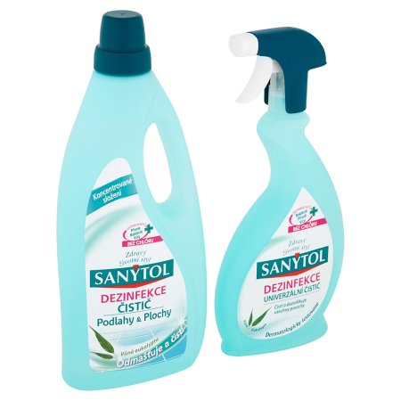 Sanytol dezinfekcia čistič podlahy & plochy 1 l + univerzálny čistič 500 ml
