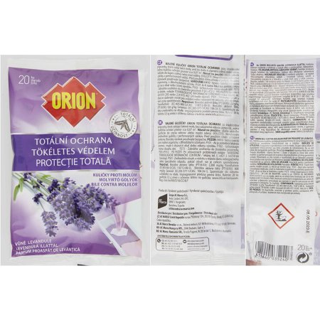 Orion totálna ochrana guličky proti moliam levanduľa 20 ks