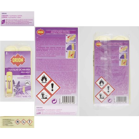 Orion totálna ochrana prípravok proti šatňovým mólam levanduľa 2 ks