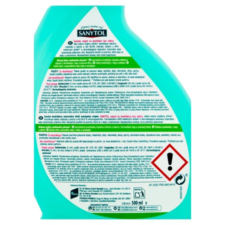 Sanytol dezinfekcia 94% rastlinného pôvodu sprej 500 ml
