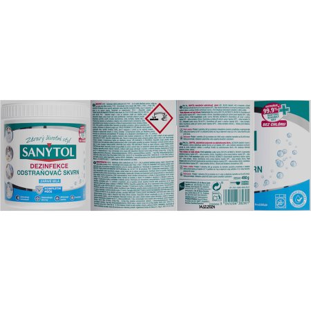 Sanytol dezinfekčný odstraňovač škvŕn žiarivo biela 450 g